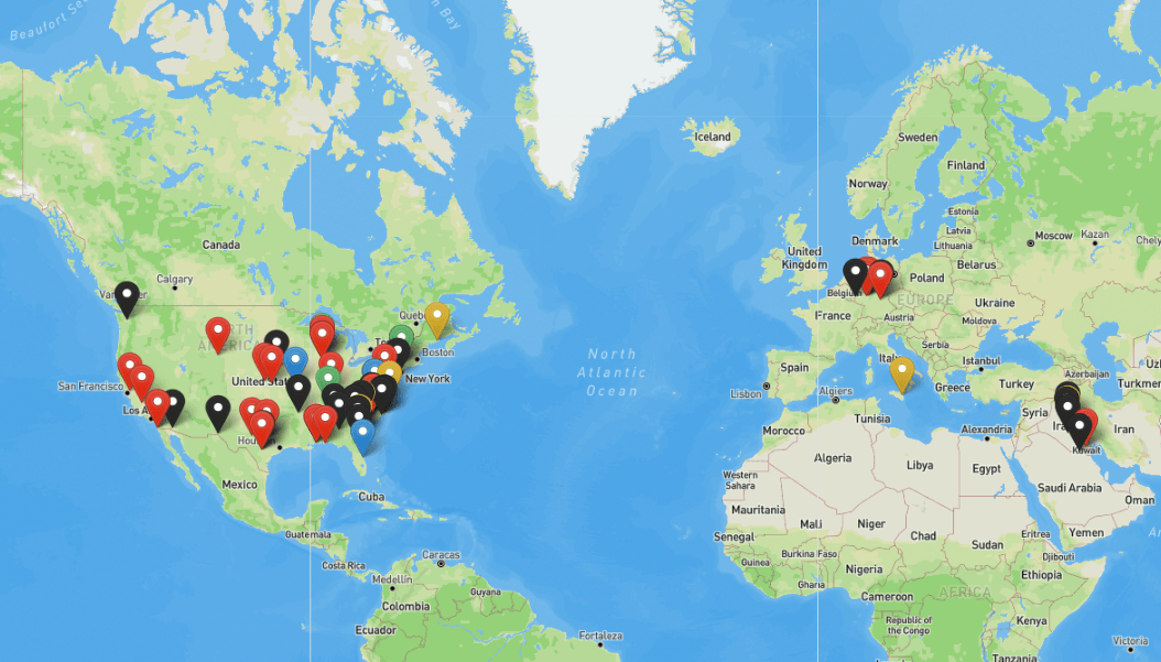 map_mst's tweet card. Military Sexual Trauma survivors anonymously place map markers along with their demographics to provide a new perspective on MST.
