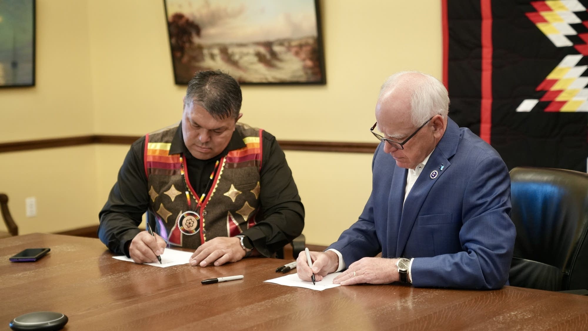 NativeUnity's tweet card. The Mille Lacs Band of Ojibwe signed a compact agreement Wednesday with Gov. Tim Walz, recognizing tribal authority to regulate cannabis sales outside tribal land.