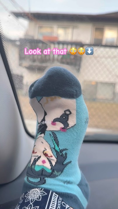 TheMissElixir's tweet card. Car Socks 🧦✨ | Stay Tuned Tmrw #genshinimpact #socks #feet #public...