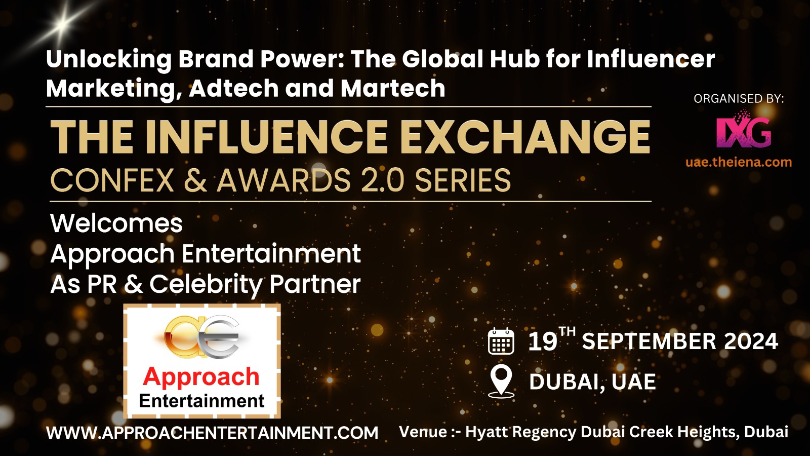 GrowNxtDigital's tweet card. Approach Entertainment is the PR & Celebrity Partner for Influence Exchange Confex & Awards 2.0 Series Dubai 2024, bringing top-notch industry insights.