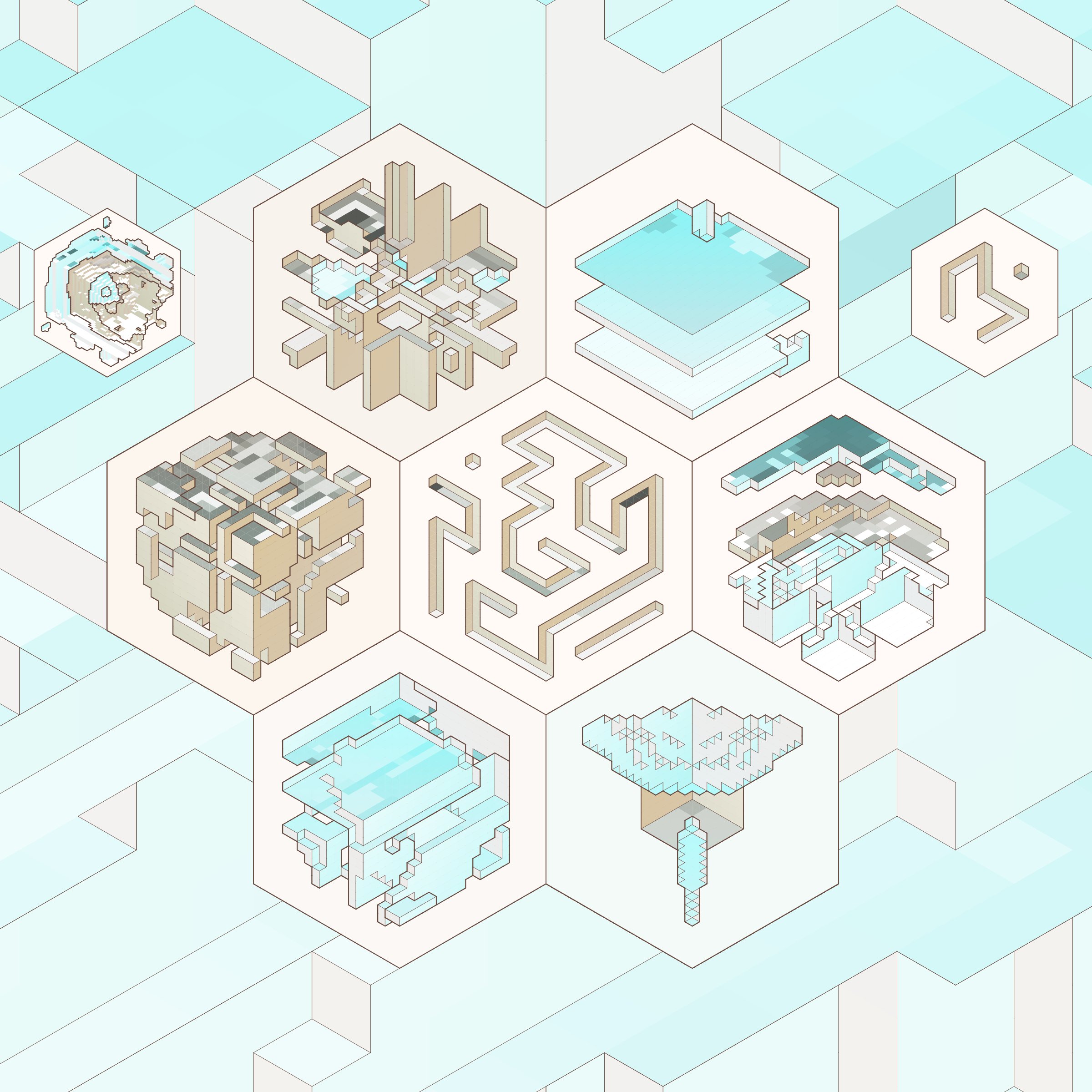 wblut's tweet card. Winterkammer by Frederik Vanhoutte x The Generative Art Museum. A generative art collection of 128 different artworks. Released Sep 19, 2025, 8:00 AM UTC