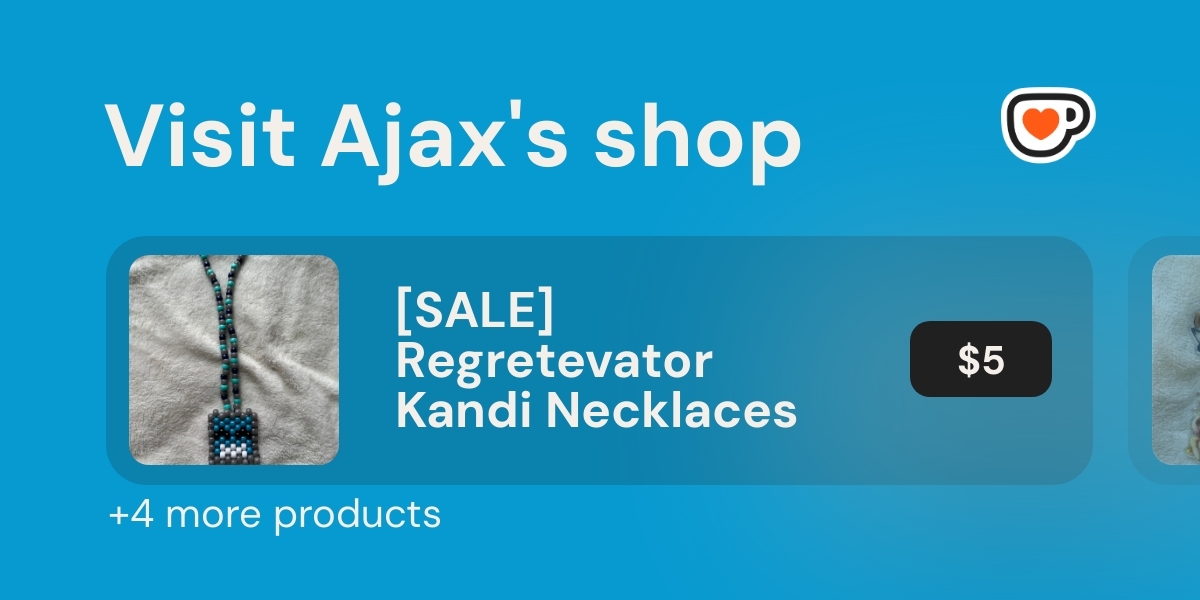 ajaxmakesstuff's tweet card. I've opened a shop. Come take a look!