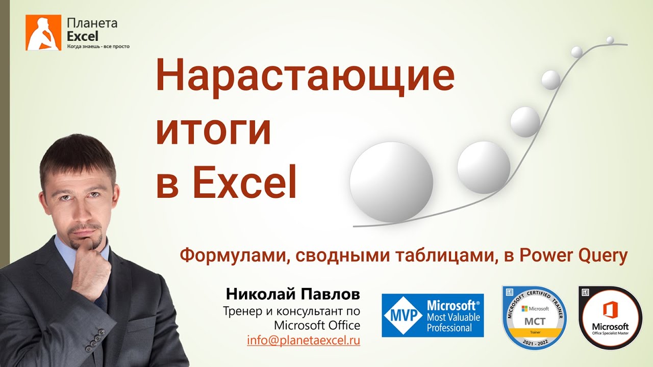 planeta_excel's tweet card. Нарастающие итоги в Microsoft Excel