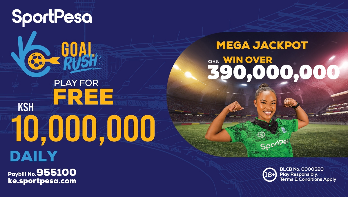 _Classly's tweet card. Usipatikane off-guard this weekend, WIN 10 million #SportPesaGoalRush PRIZE for FREE, uji-nice!