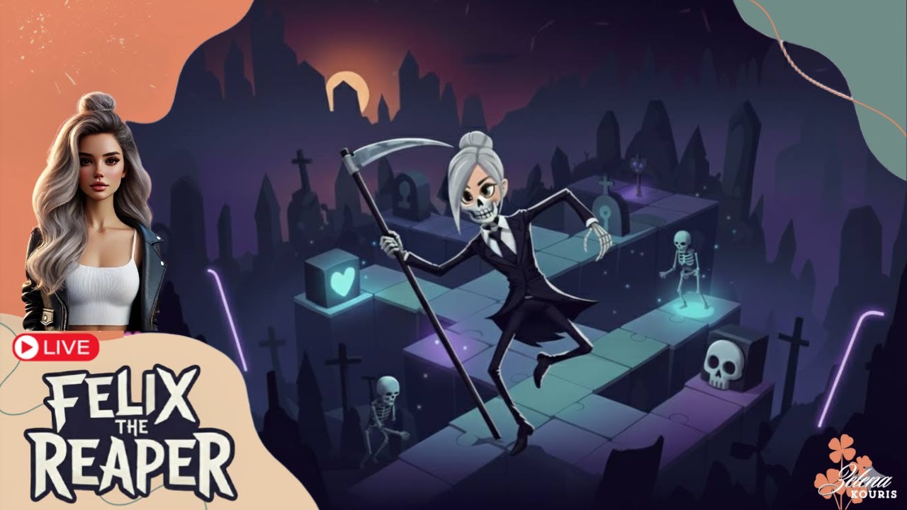 ZelenaKouris's tweet card. 🧩 PUZZLE DE SOMBRA E MORTE! Jogando Felix The Reaper (Indie Must-P...