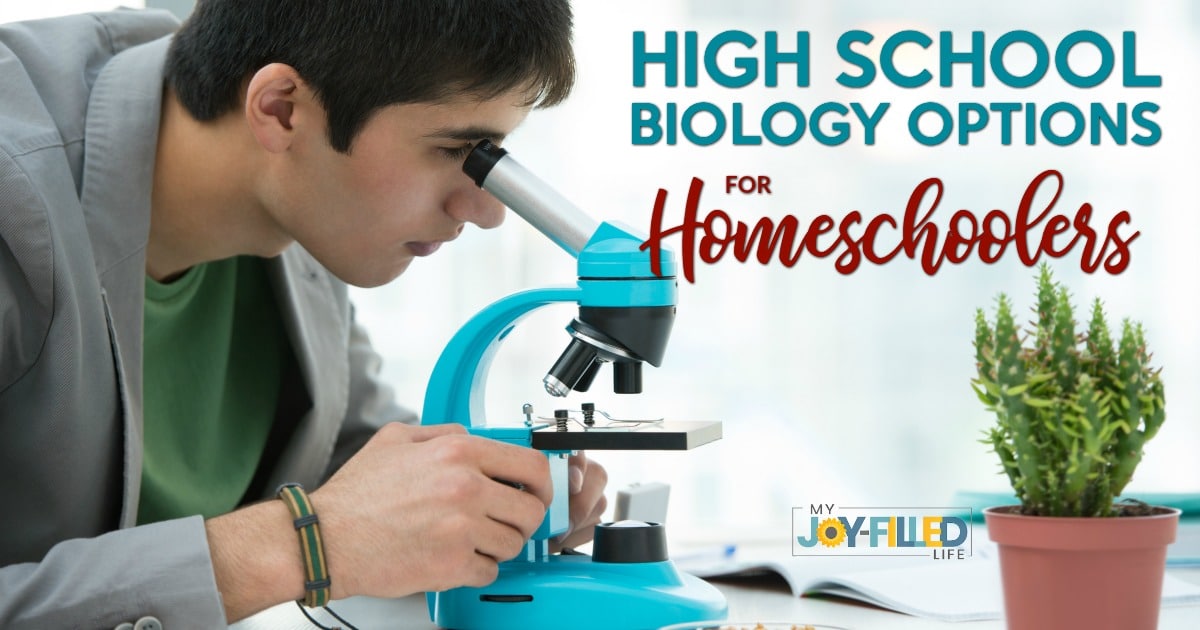 EcoBlogz's tweet card. If you are homeschooling high school and aren't quite sure what you use to teach high school biology, this list of options will help you make that decision.