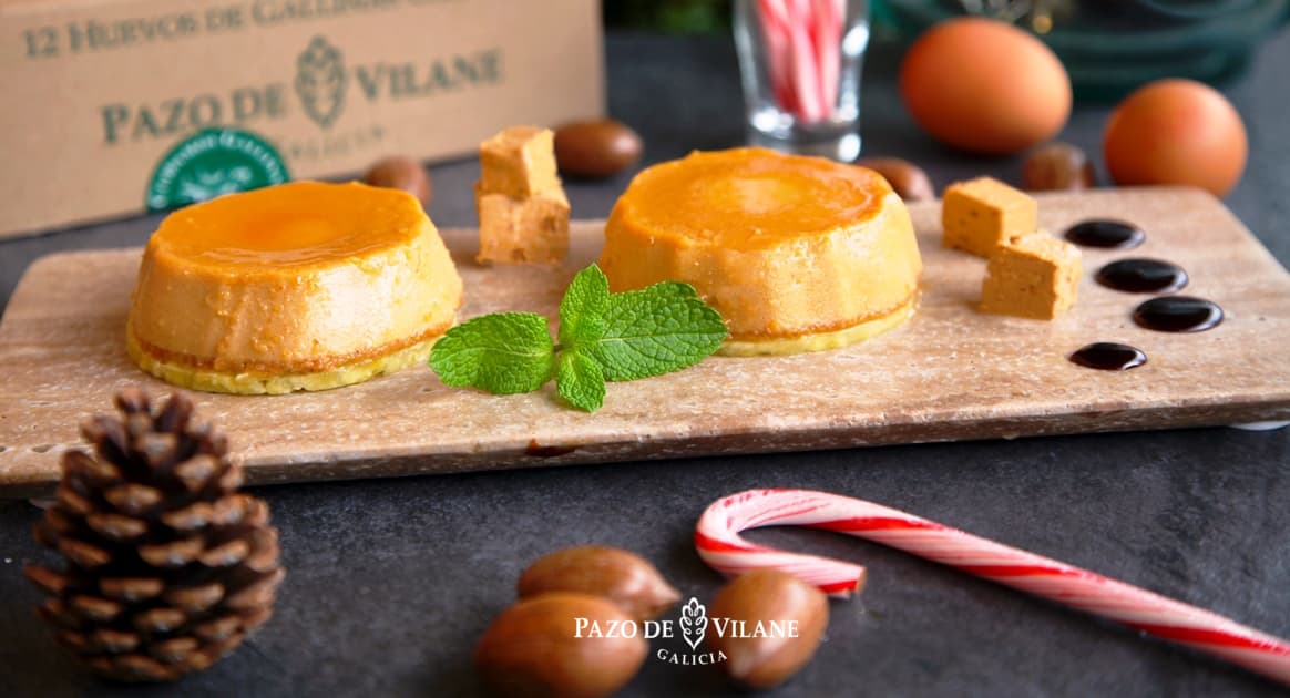 PazodeVilane's tweet card. Flan de turrón - Receta rica y fácil | Pazo de Vilane