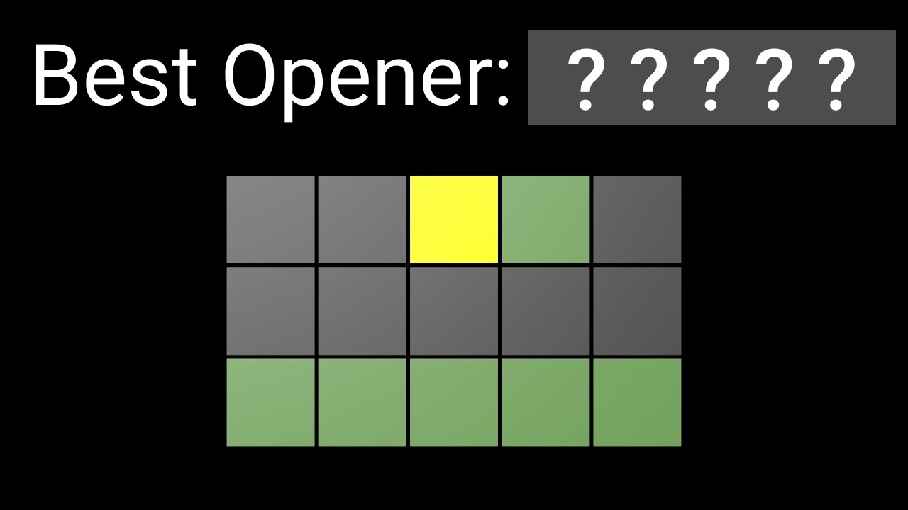 3blue1brown's tweet card. Solving Wordle using information theory