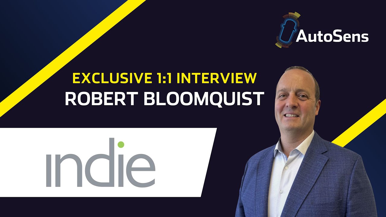 AutoSens_'s tweet card. Exclusive Interview | Robert Bloomquist, indie Semiconductor |...