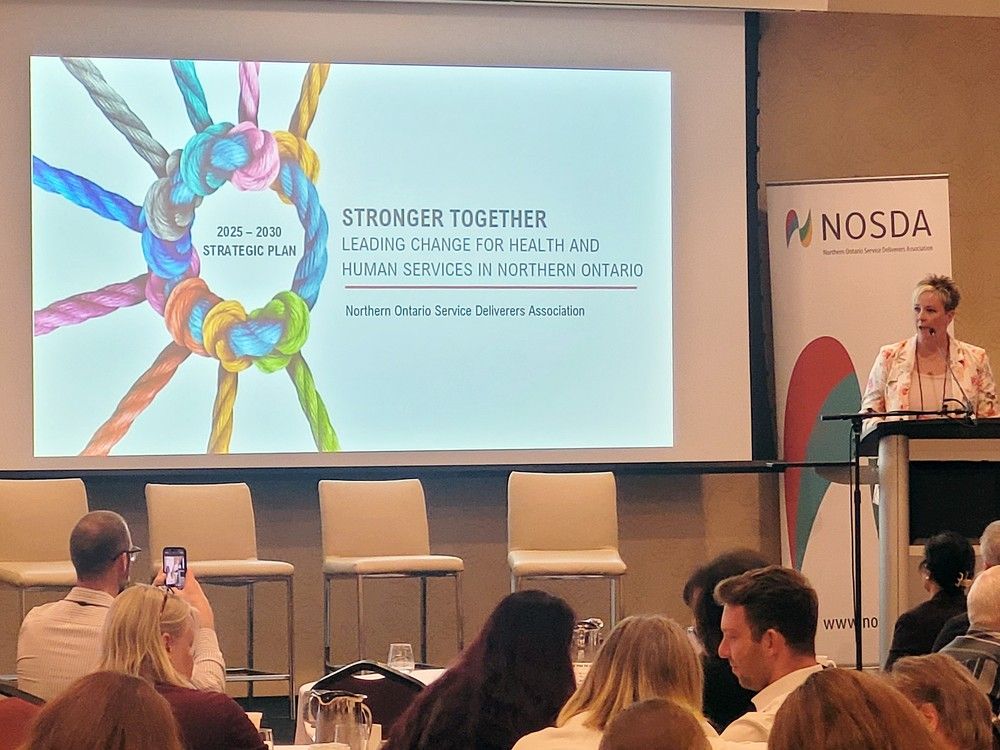 NOSDA2's tweet card. Northern Ontario service deliverers unveil strategic plan