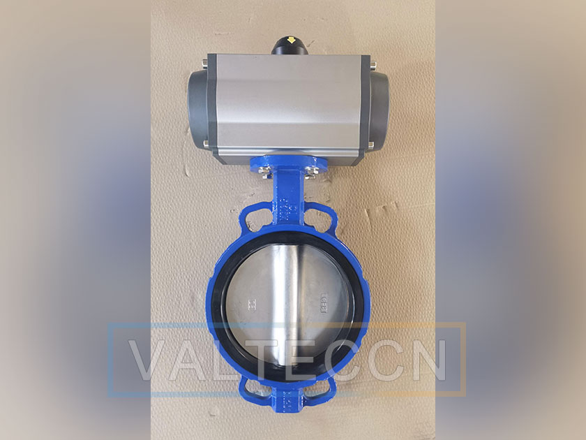 valteccn's tweet card. VALTECCN supplied a wafer-type butterfly valve with double-acting pneumatic actuator to a UAE customer. DN100–DN600, 10 bar, ideal for water treatment.