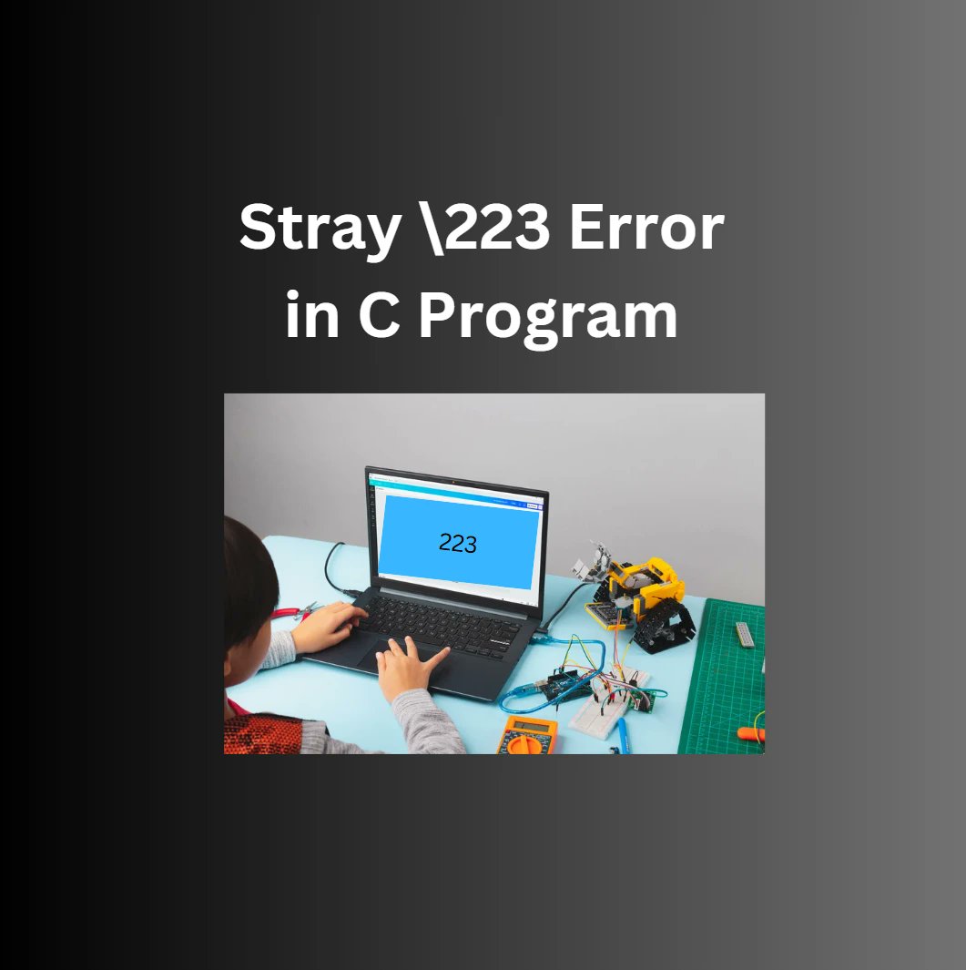 UnicMinds's tweet card. Did you get the stray 223 error in your C Program. You got your quotes wrong. Read more.