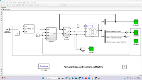Lms_Solution's tweet card. Model Predictive Control (MPC) for Permanent Magnet Synchronous Motor (PMSM) speed regulation implemented in MATLAB is a sophisticated method for achieving precise and efficient motor control. Using...
