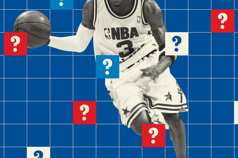 SamMorrisDesign's tweet card. We’ll give you the years, you give us the names of the best players seen in a Sixers jersey.