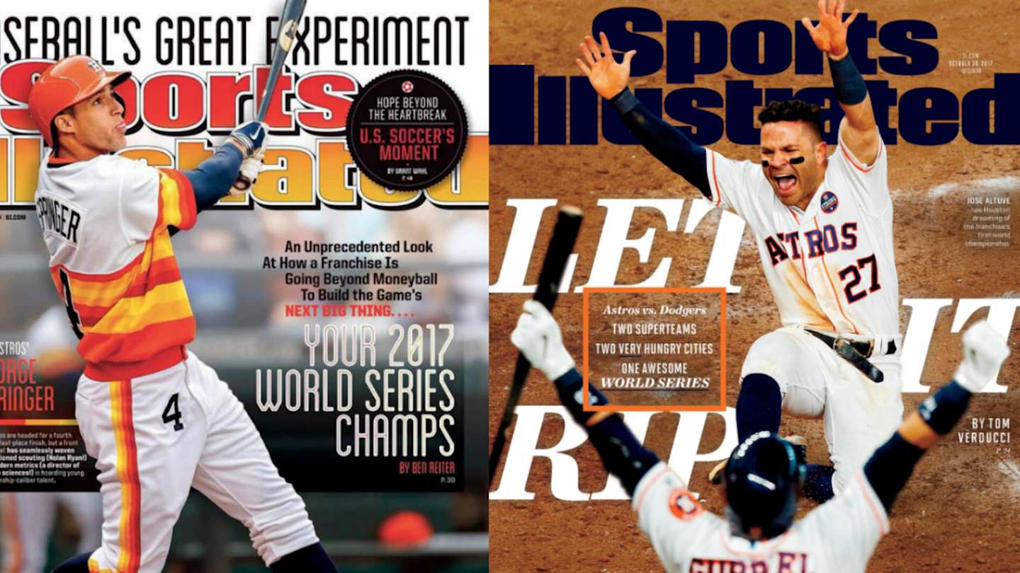 samhinkie's tweet card. In 2014, SI made the bold claim that the Houston Astros would be the 2017 World Series champions. Here's why we made that claim ... and why we're four wins away from being vindicated.