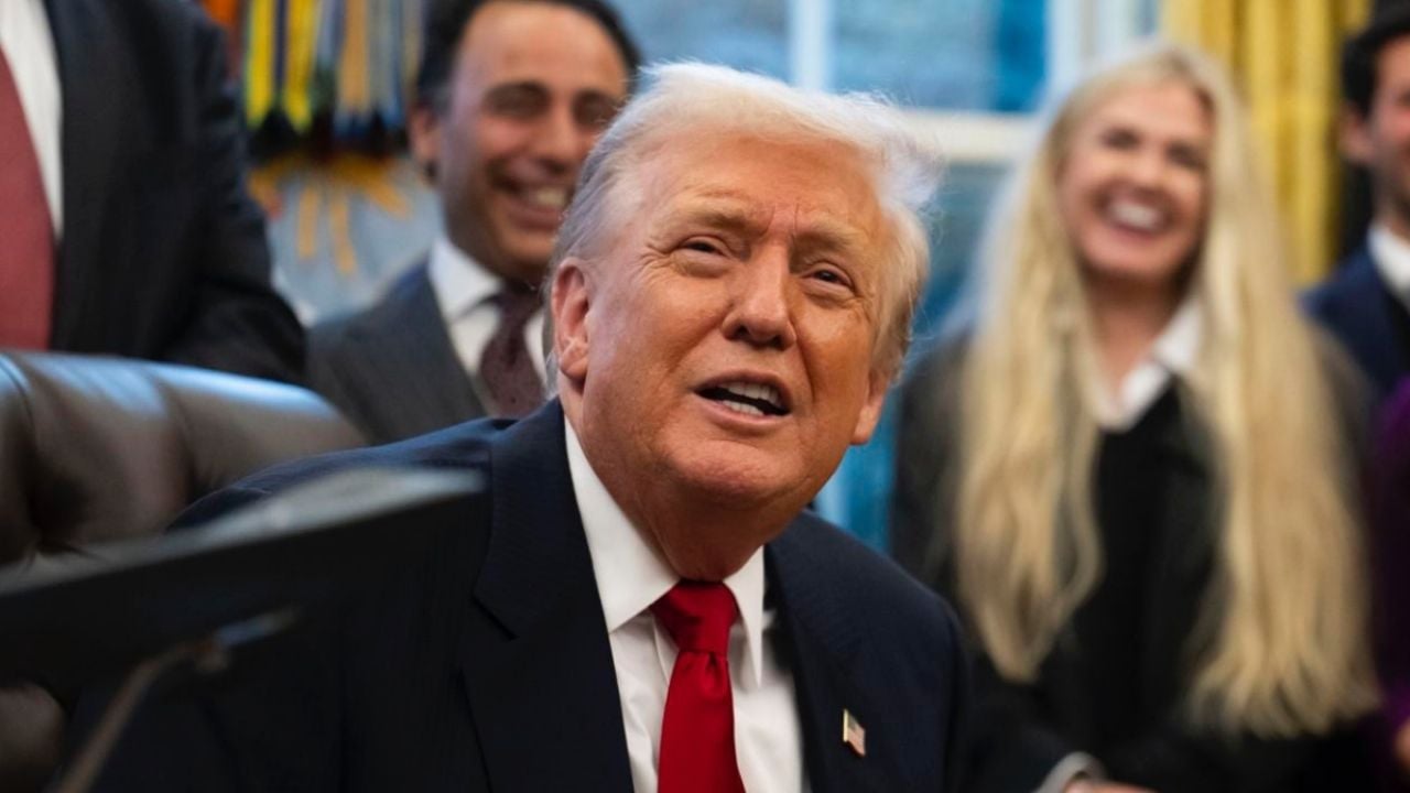 latinus_us's tweet card. El mandatario estadounidense hizo estas declaraciones cuando le preguntaron sobre el despliegue militar en el Caribe