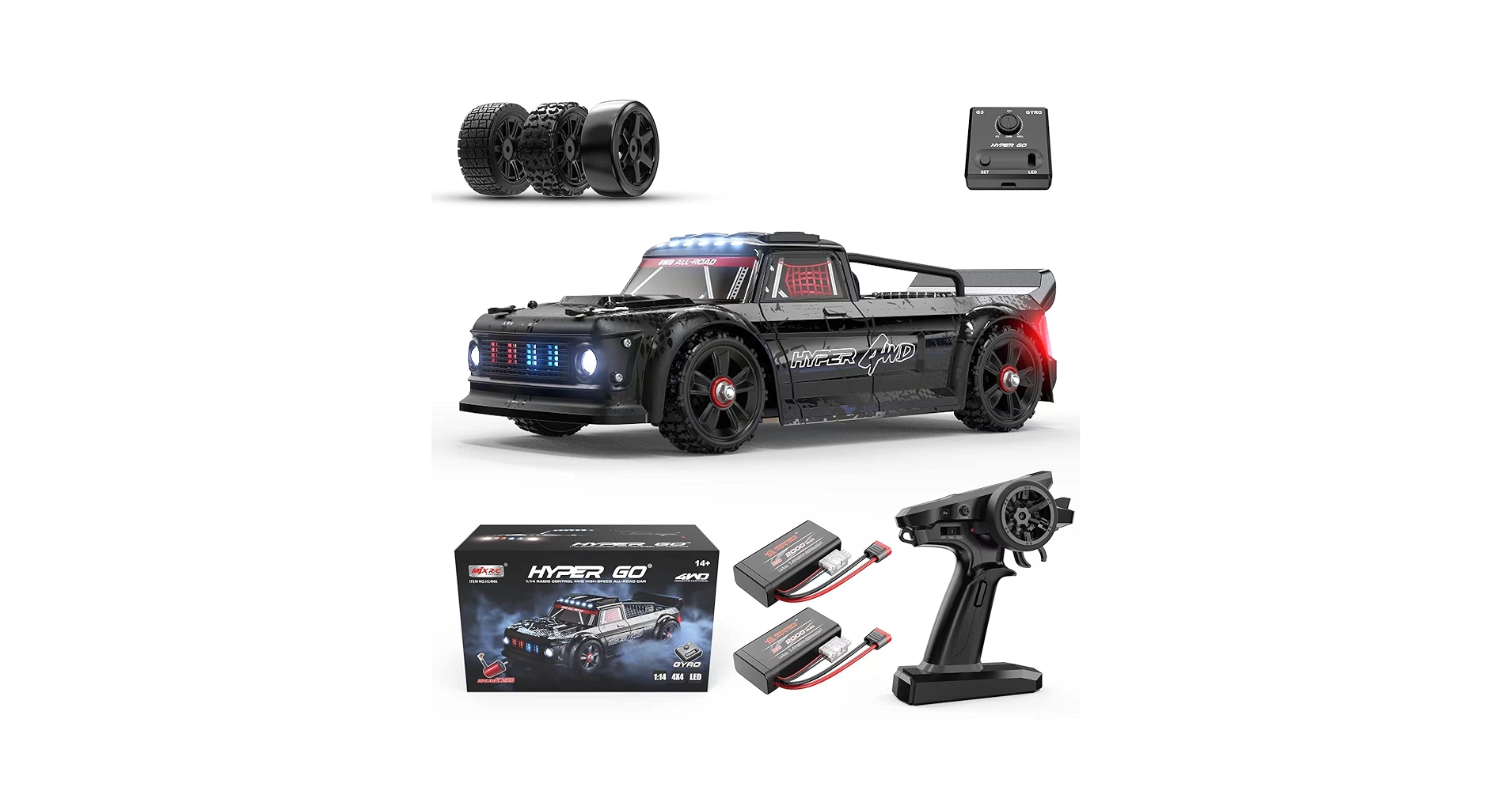 TechGenZonic's tweet card. This is a ready to run 4x4 all-road street bash drift rc car with gyro, 1/14 scale RC rally car, brushless power system, brushless motor 2845 3900KV with 45A ESC, 2S battery easily run 26mph, E45A...