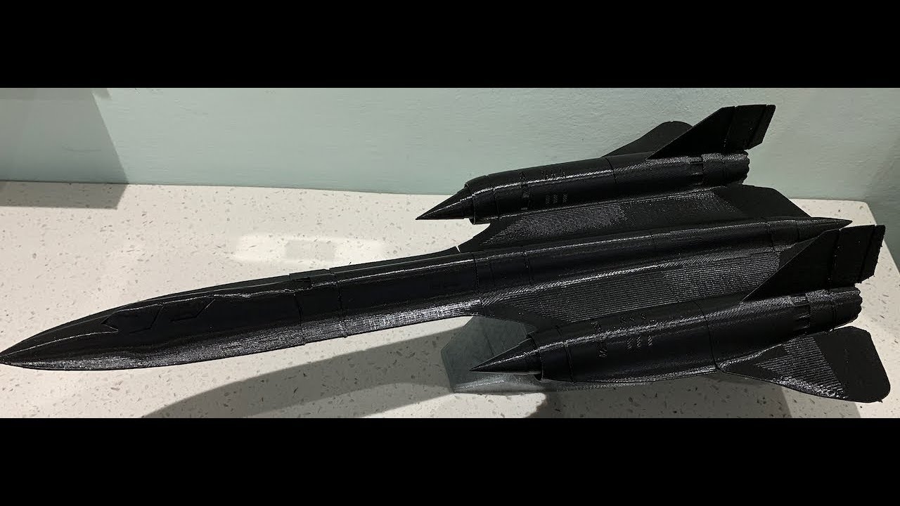 3dprinter_man's tweet card. Prusa i3 MK3 Lockheed blackbird