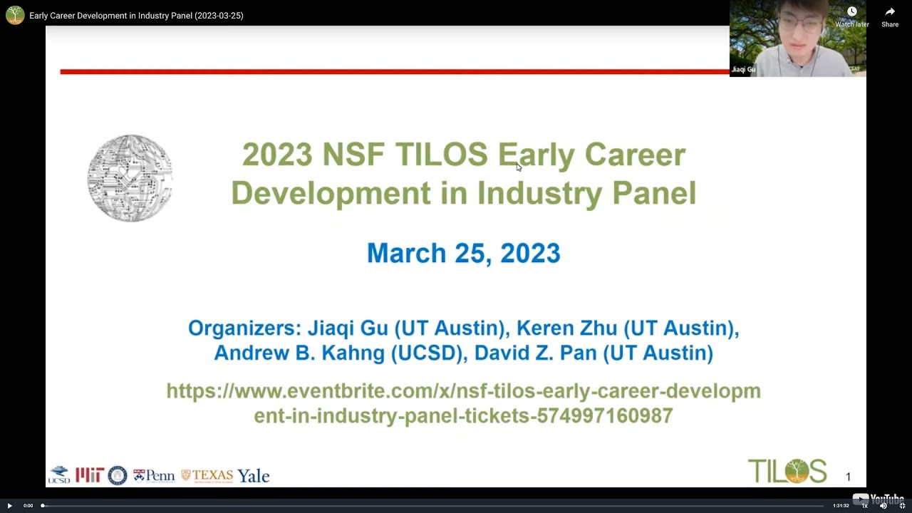 tilos_ai's tweet card. Early Career Development in Industry Panel (2023-03-25)