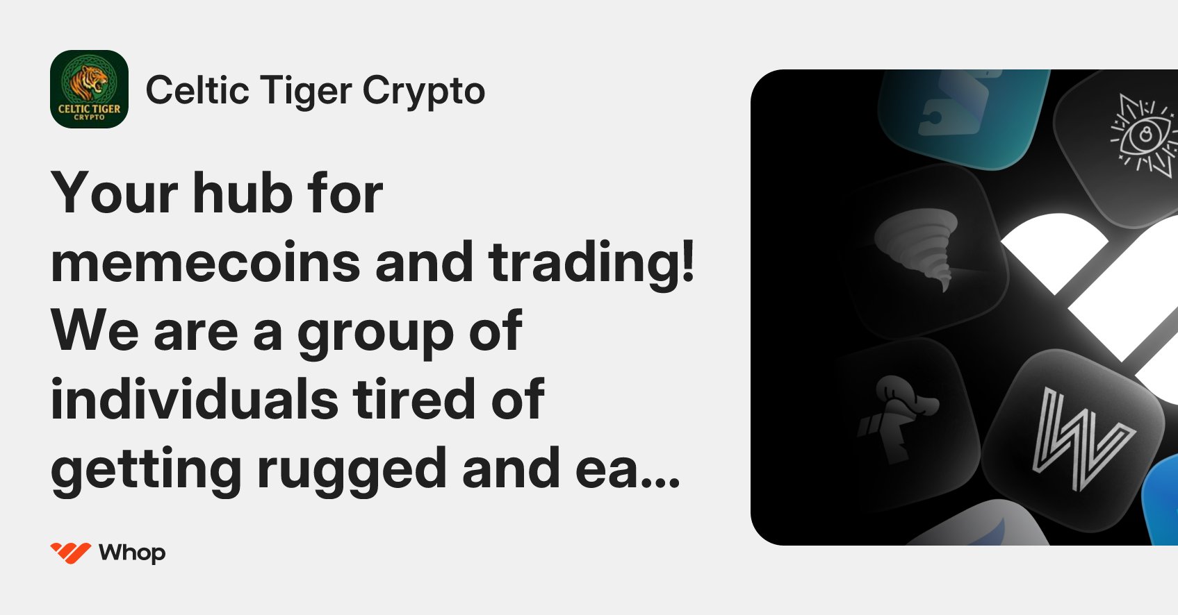 theceltictigers's tweet card. Your hub for memecoins and trading! We are a group of individuals tired of getting rugged and eager to learn more about the interesting ecosystem of the Solana trenches. We've implement expertise...