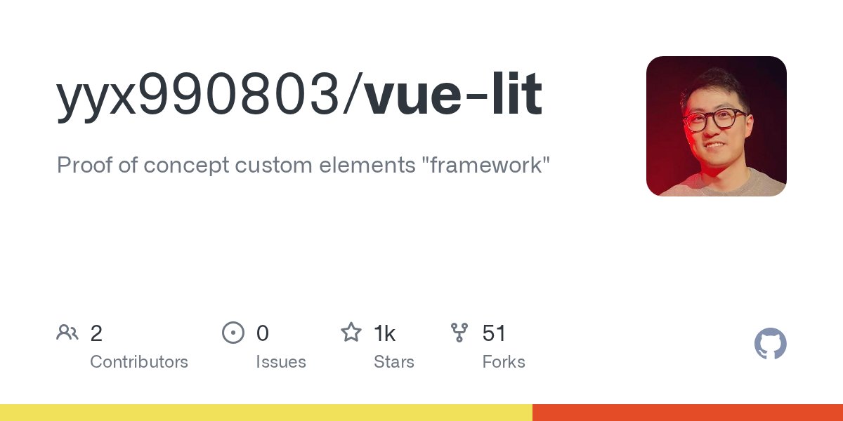 __github__'s tweet card. Proof of concept custom elements "framework". Contribute to yyx990803/vue-lit development by creating an account on GitHub.