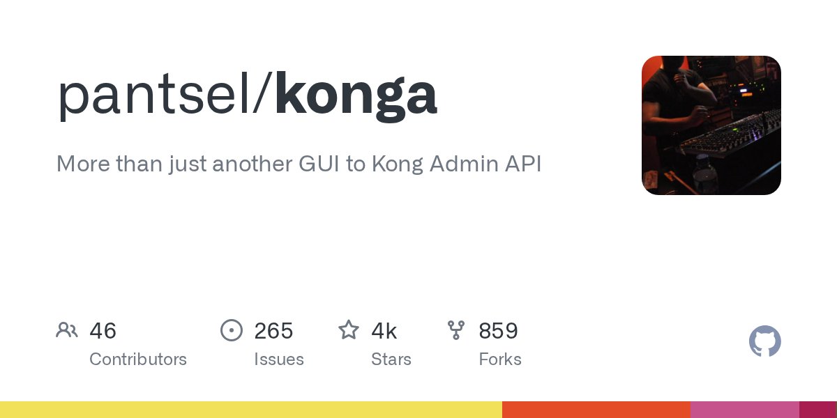 __github__'s tweet card. More than just another GUI to Kong Admin API. Contribute to pantsel/konga development by creating an account on GitHub.