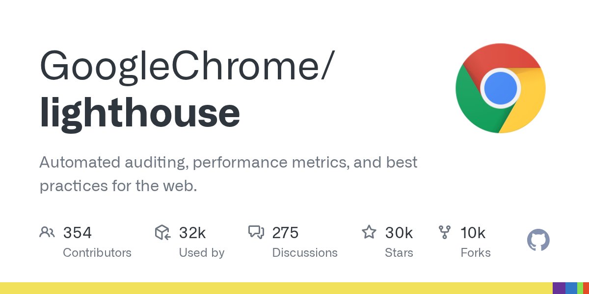 __github__'s tweet card. Automated auditing, performance metrics, and best practices for the web. - GoogleChrome/lighthouse