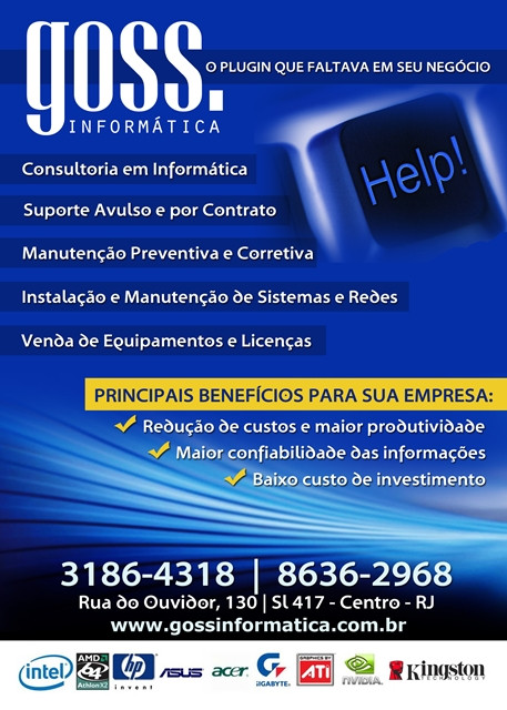 gossinformatica's tweet card. Prestação de Serviços em Informática