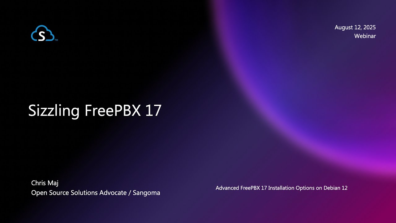 FreePBX's tweet card. Sizzling FreePBX 17: Advanced Install Options on Debian