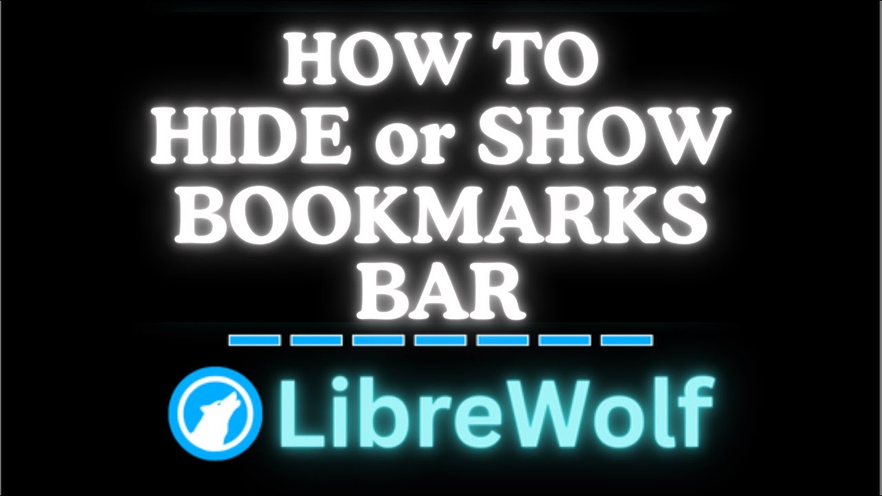 CraigJohnson20's tweet card. How to Display or Remove the Bookmarks Bar on the LibreWolf Web...