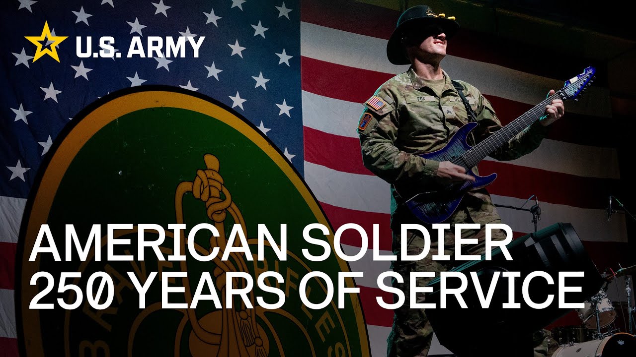 USArmy's tweet card. American Soldier- 250 Years of Service