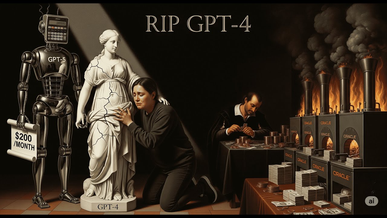 EMarkov99290's tweet card. Millions Mourn GPT-4's Death While GPT-5 Costs up to $200/Month