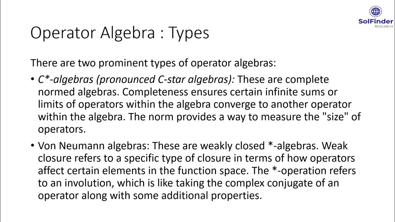 SolfinderR's tweet card. Operator Algebra