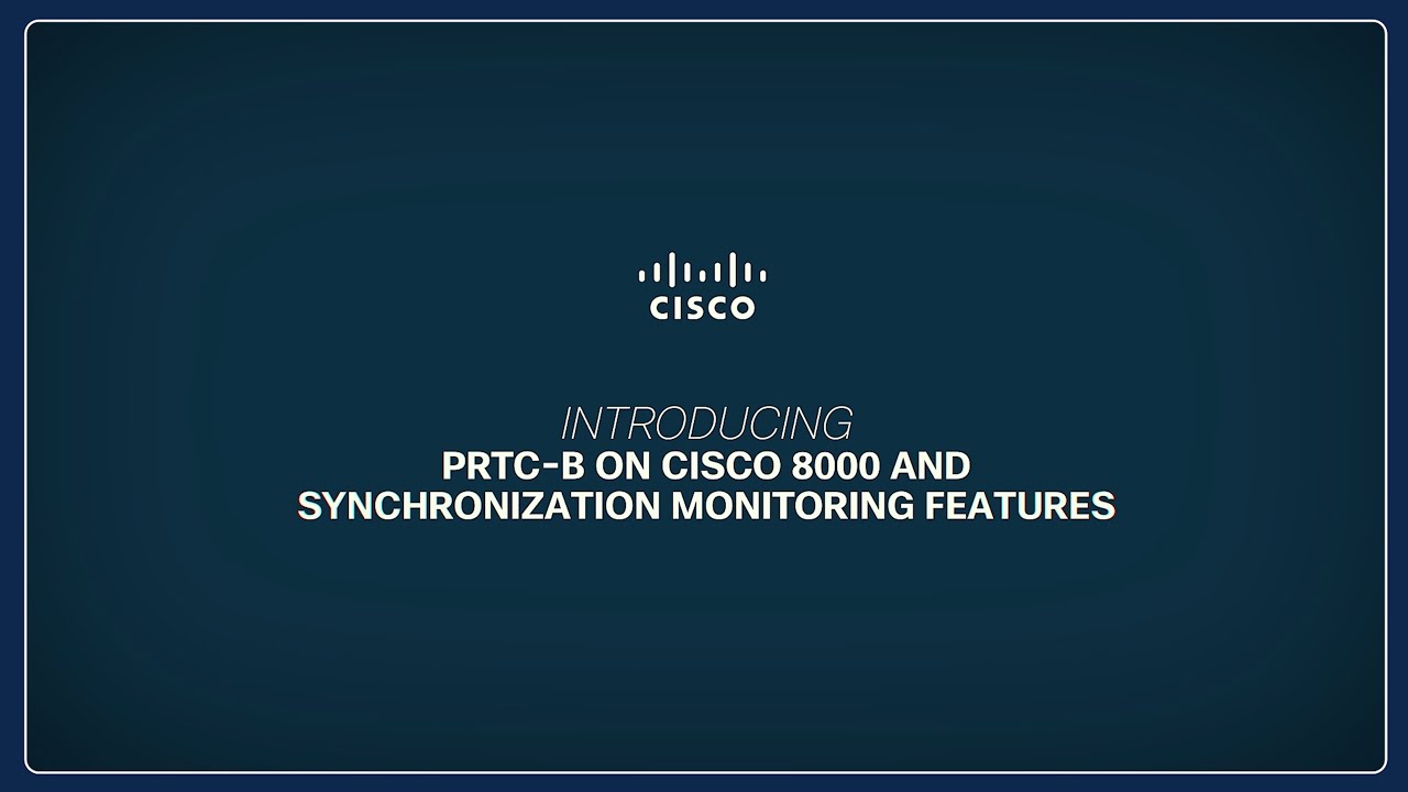CiscoIOSXR's tweet card. Cisco 8000 PRTC-B and IOS-XR Synchronization Monitoring Features