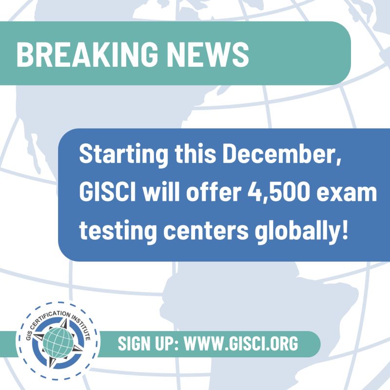 GISCI_GISP's tweet card. Exciting news! In collaboration with Pearson VUE, GISCI has expanded from 800 to 4,500 testing centers globally, beginning this December's exam period. We're thrilled to be able to offer more options...