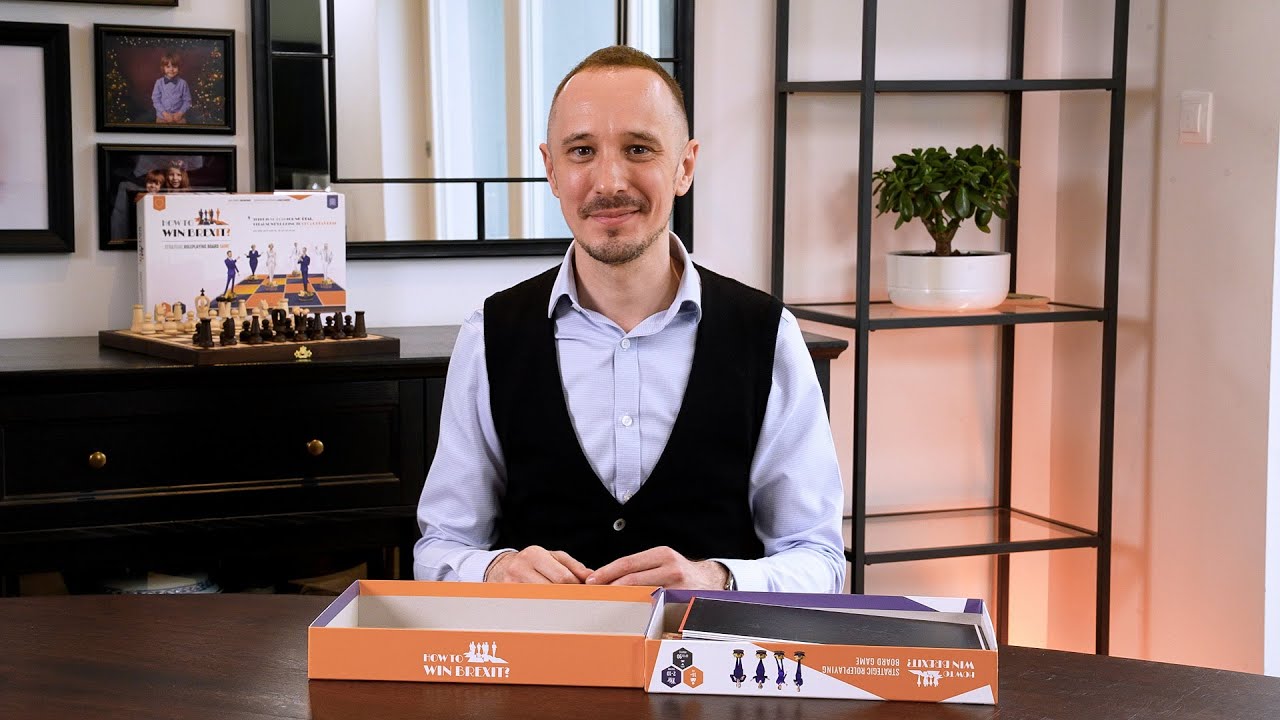 BrexitBoardGame's tweet card. HOW TO WIN BREXIT? Strategic Political Board Game UNBOXING PROTOTYPE