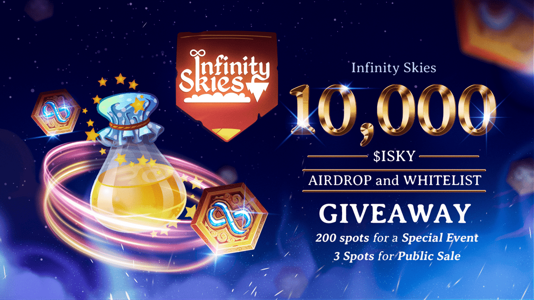 misopjs's tweet card. 🌎💥Welcome to the Infinity Skies Early Adopters Giveaway💥🌎 ​How to Participate ☑️Comment on the giveaway post and tag 3 friends ☑️complete all mandatory gleam tasks ☑️complete extra tasks to...