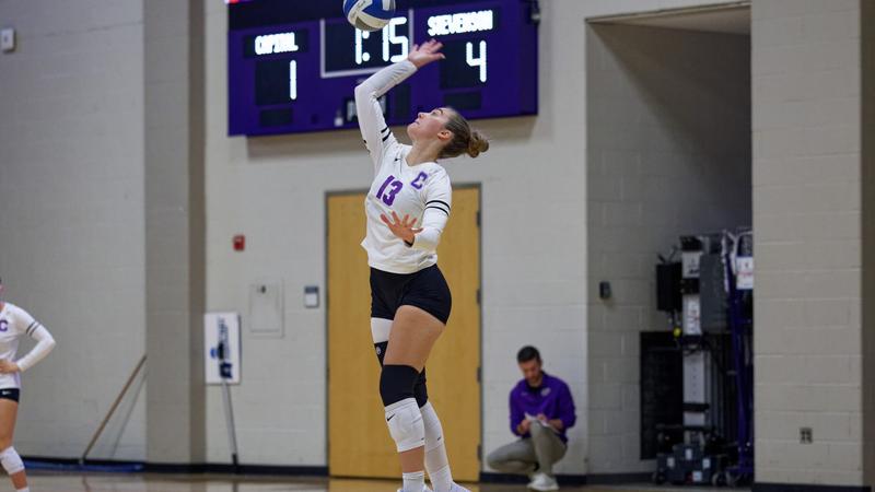 cap_athletics's tweet card. COLUMBUS, Ohio – The Capital University volleyball team rallied to five sets in a tough 3-2 loss against Ohio Wesleyan on Friday night. The match was the first for the Comets since September 6th.