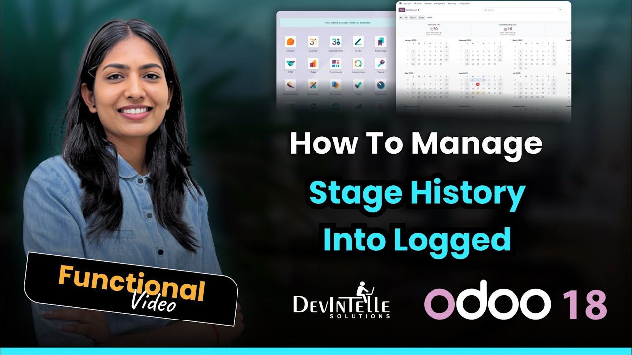 devintelle's tweet card. How To Manage Stage History Into Logged In Odoo