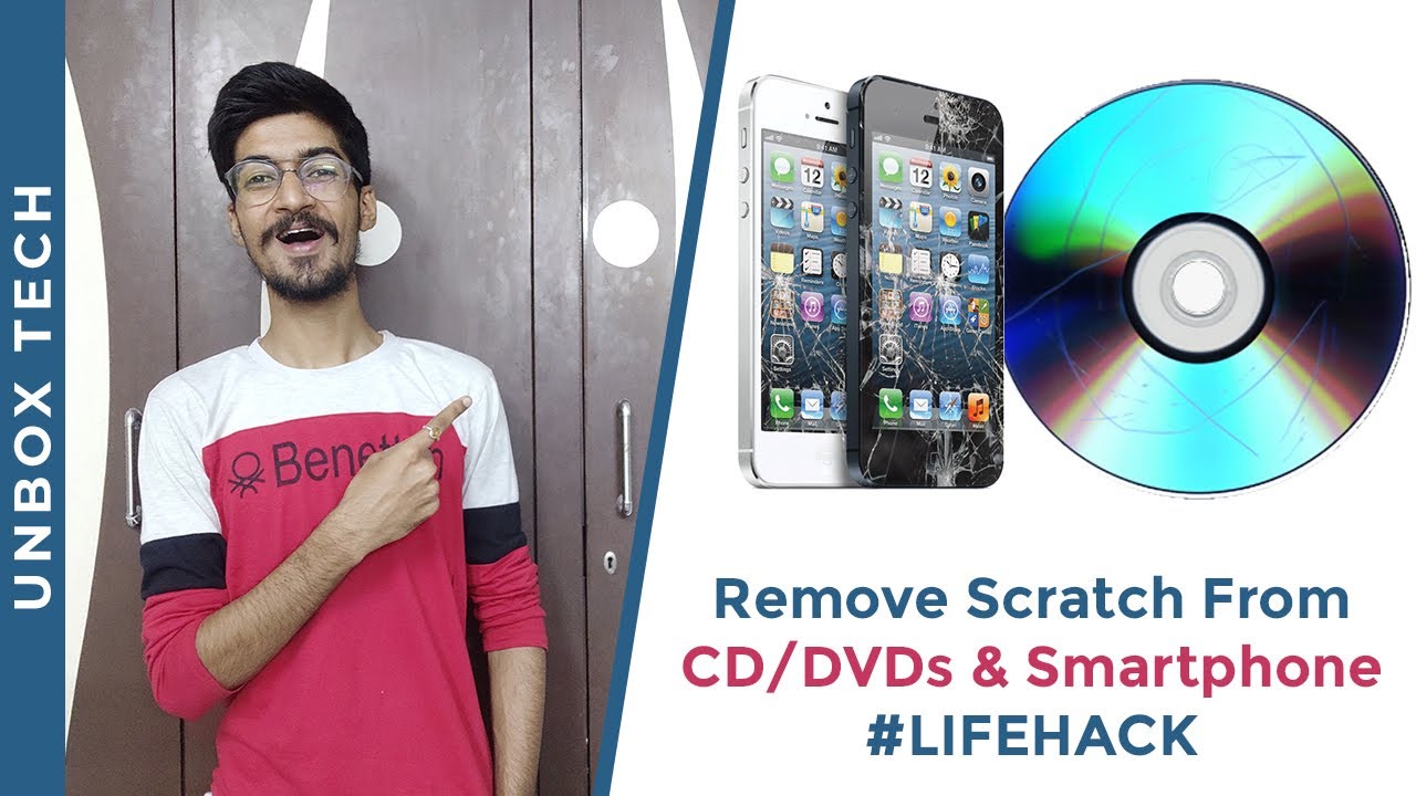 UnboxTech5's tweet card. Remove Scratch From MOBILE SCREEN & CD/DVDs | #lifehack #fun #trick