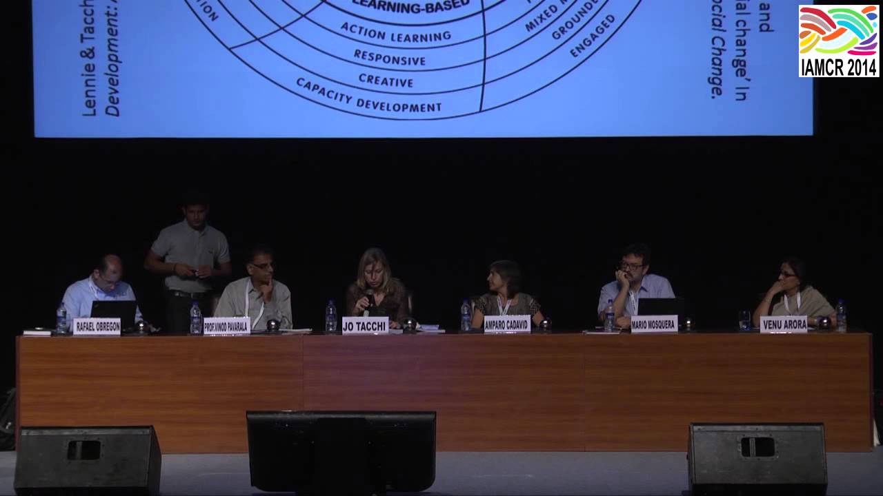 IAMCR2014's tweet card. IAMCR 2014 - Innovations in C4D - Jo Tacchi