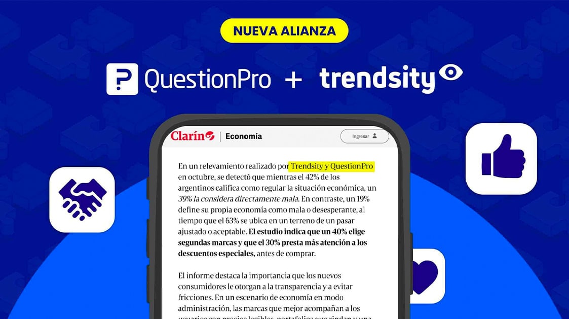 questionpro_es's tweet card. Conoce cómo nació la alianza para generar estudios de opinión en Argentina