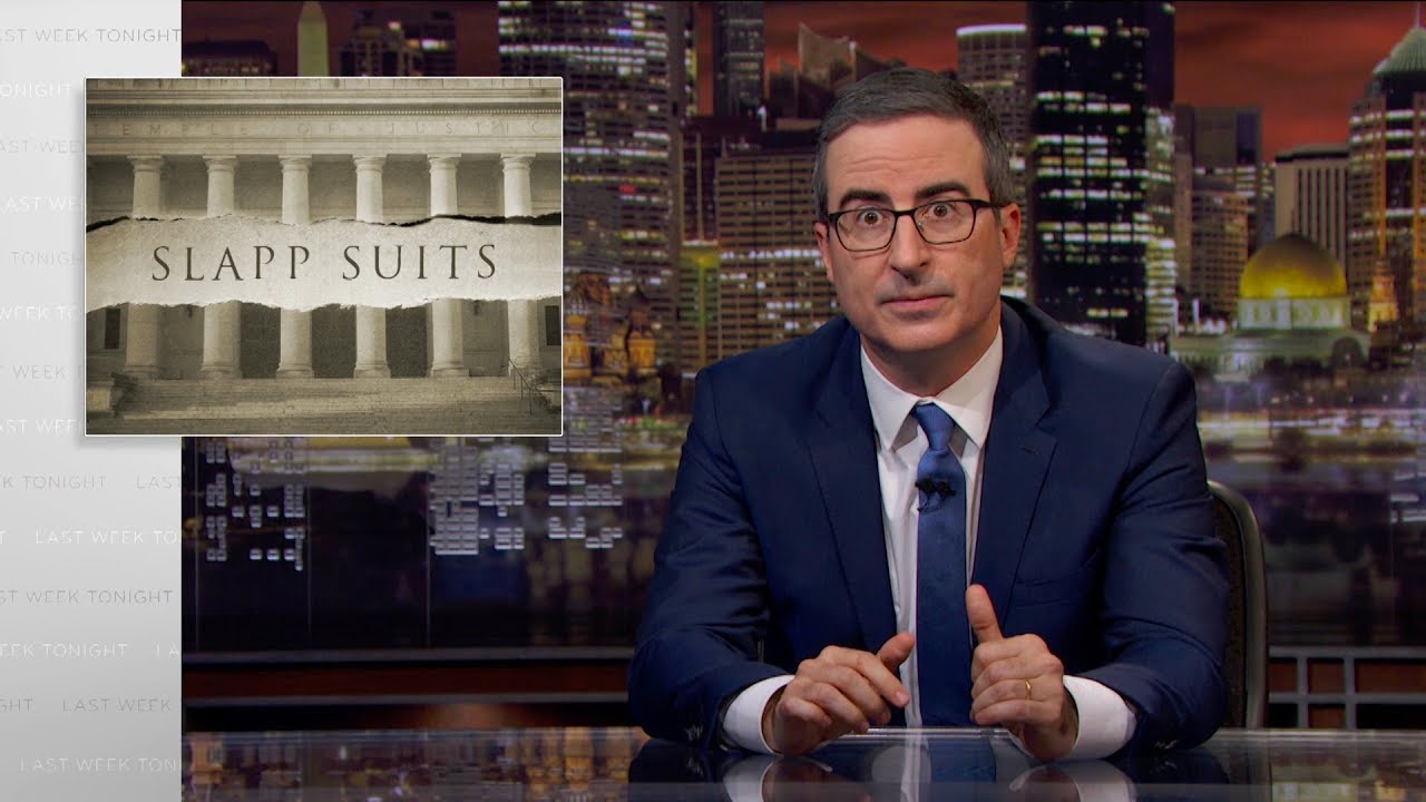 iamjohnoliver's tweet card. SLAPP Suits: Last Week Tonight with John Oliver (HBO)