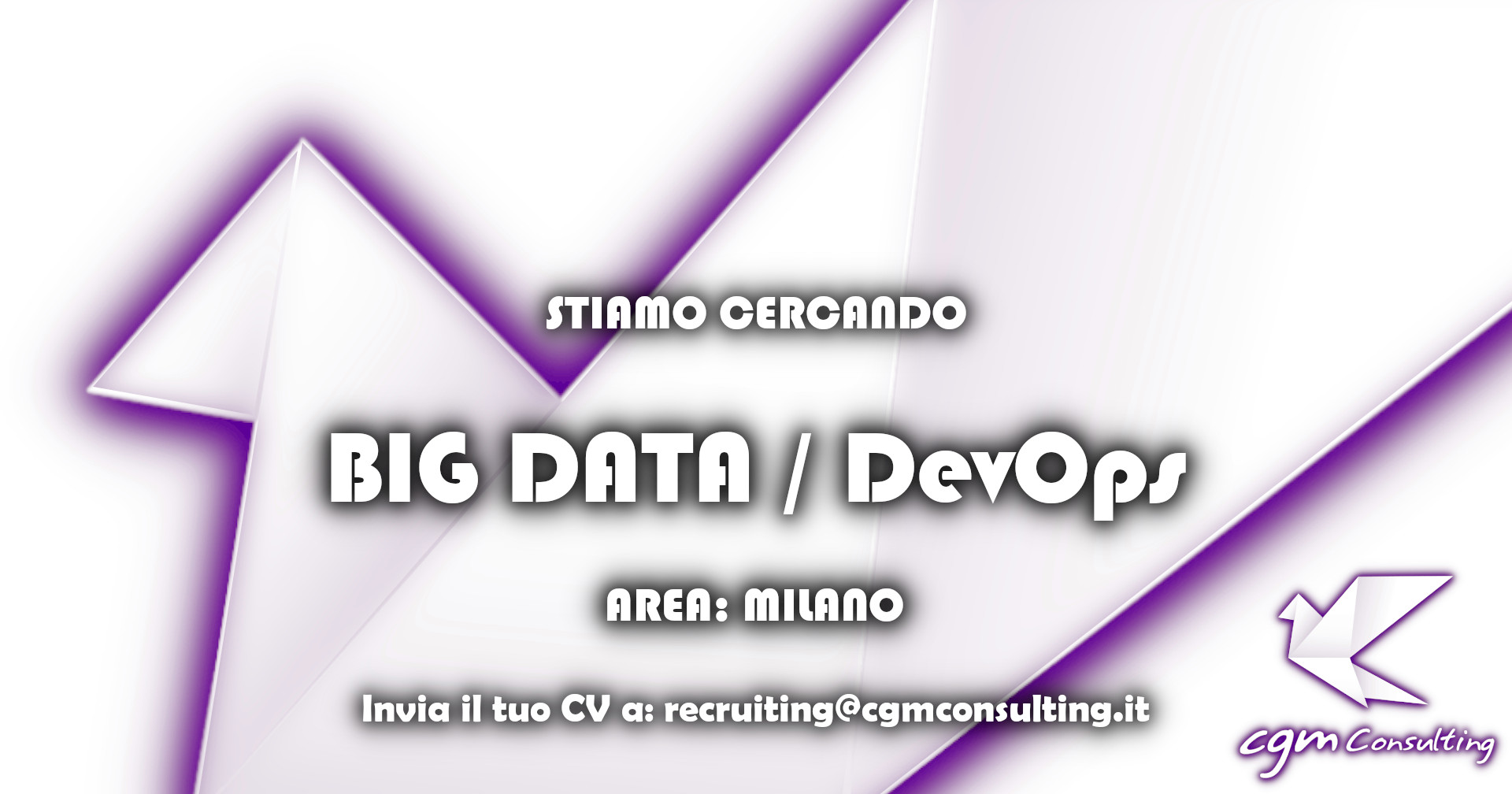 CGMConsulting's tweet card. Siamo alla ricerca di un Big Data DevOps (Python+Scala) a Milano da inserire presso nostro cliente. Piattaforma Big Data basata su stack Google Cloud.