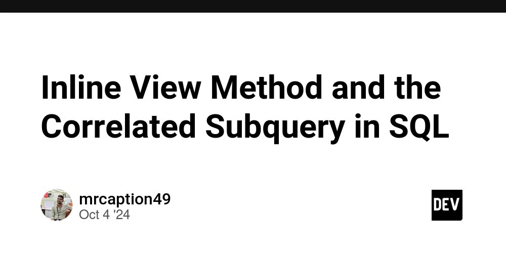 prod42net's tweet card. Let's dive into the execution flow for both methods: the Inline View Method and the Correlated...