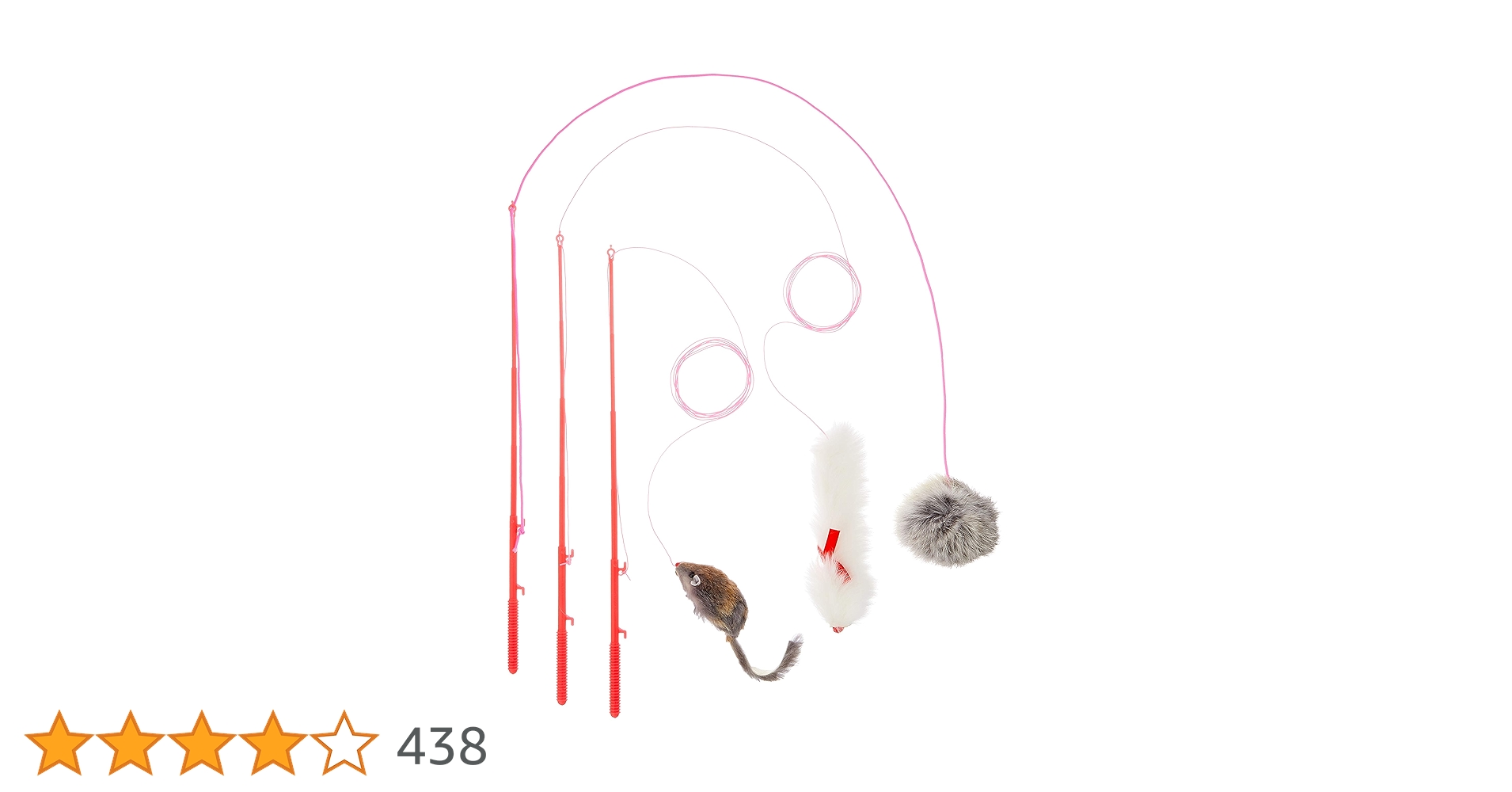 petgoods_lab's tweet card. 生きている様な動きが出せる、釣り竿タイプの愛猫用おもちゃ。全長30cmの棒をうまく動作する度にそれらが楽しく動くおもちゃ。<対象:猫>