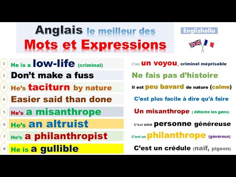 Adjective_Hello's tweet card. Expressions Anglaises. Learn French. #english #french
