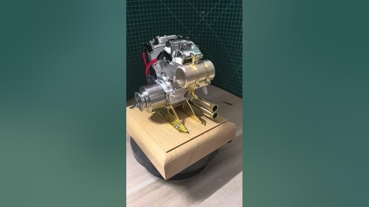 YounggDiy's tweet card. V-Twin Cylinder Motorcycle Gasoline Engine Model #enginemodel...