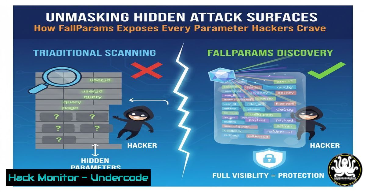 UndercodeUpdate's tweet card. Unmasking Hidden Attack Surfaces: How FallParams Exposes Every Parameter Hackers Crave - "Undercode Testing": Monitor hackers like a pro. Get real-time