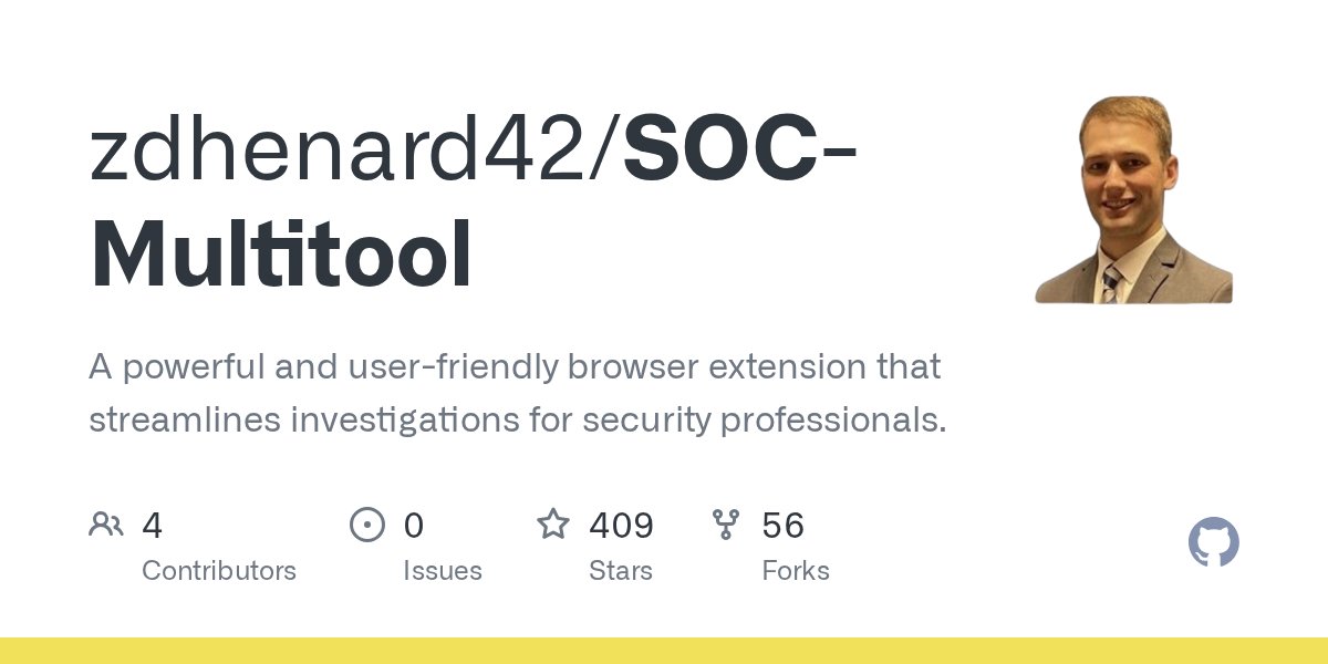 akaclandestine's tweet card. A powerful and user-friendly browser extension that streamlines investigations for security professionals. - zdhenard42/SOC-Multitool